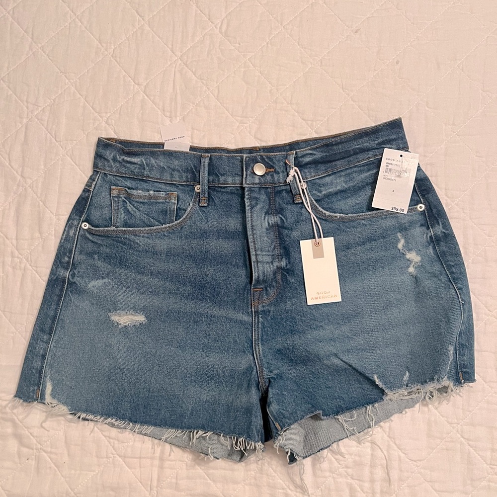 NWT Good American 90’s Indigio 471 Jean Shorts